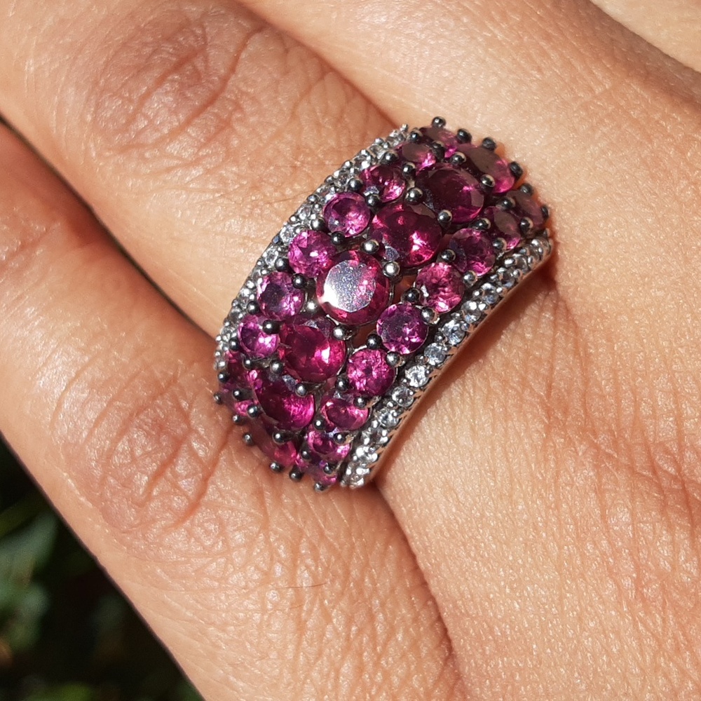 925 Rhodolite Garnet And Zircons. Price Is Firm. - Picture 5 of 5